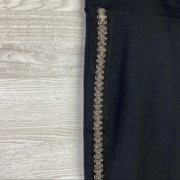 Lane Bryant Beaded Strip Black Legging Pants - Picture 4 of 5